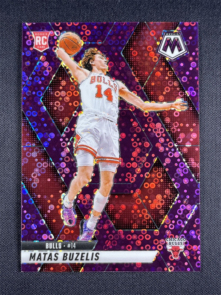 2024-25 Panini Mosaic Fast Break Matas Buzelis #223 Purple Disco Rookie RC /50