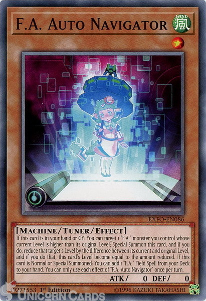 EXFO-EN086 F.A. Auto Navigator Common 1st Edition Mint YuGiOh Card