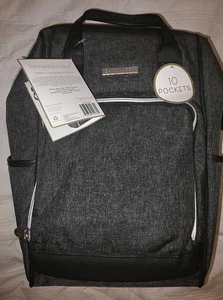 NWT BANANA FISH Hannah Grey Backpack Diaper Bag With Changing Pad