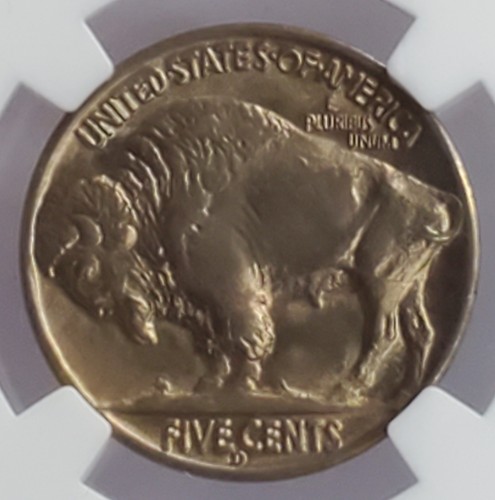 1938-D/D Buffalo Nickel, NGC MS66 (Re-Punched Mint Mark) - Picture 3 of 4