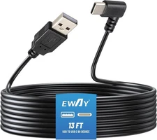 EWAY USB-C Dash Cam Power Cord 13FT for Mirror and Dashboard Cameras