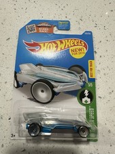 2016 Hot Wheels #245 HW Green Speed 5/5 HW FORMULA SOLAR Clear/Blue w/Dish Wheel