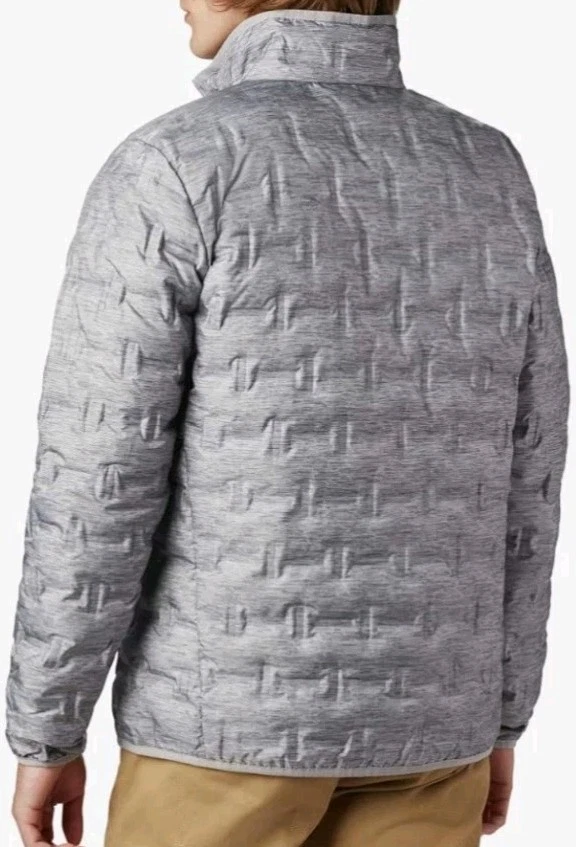 Columbia Mens Delta Ridge 650 FillDown Omni Heat Prem Jacket Columbia Gray Sz 1X - Image 3 of 4