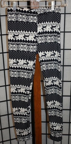 Just Cozy sz S M black white fleece 