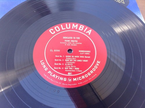 Frank Sinatra Dedicated To You Columbia Records Cl 6096 vinyl 10" - Picture 9 of 9