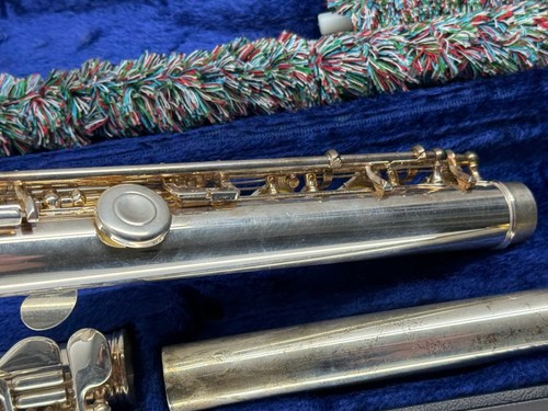 Vintage Emerson ELD Sterling Silver Open Hole Flute B28143 HC Sterling Case READ - Picture 6 of 24