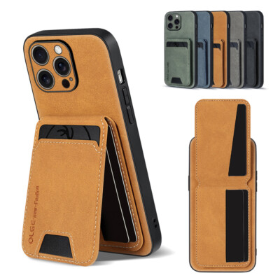 Handyhülle mit Kartenfach für iPhone 16 15 14 Pro Max Schutzhülle PU Leder Case