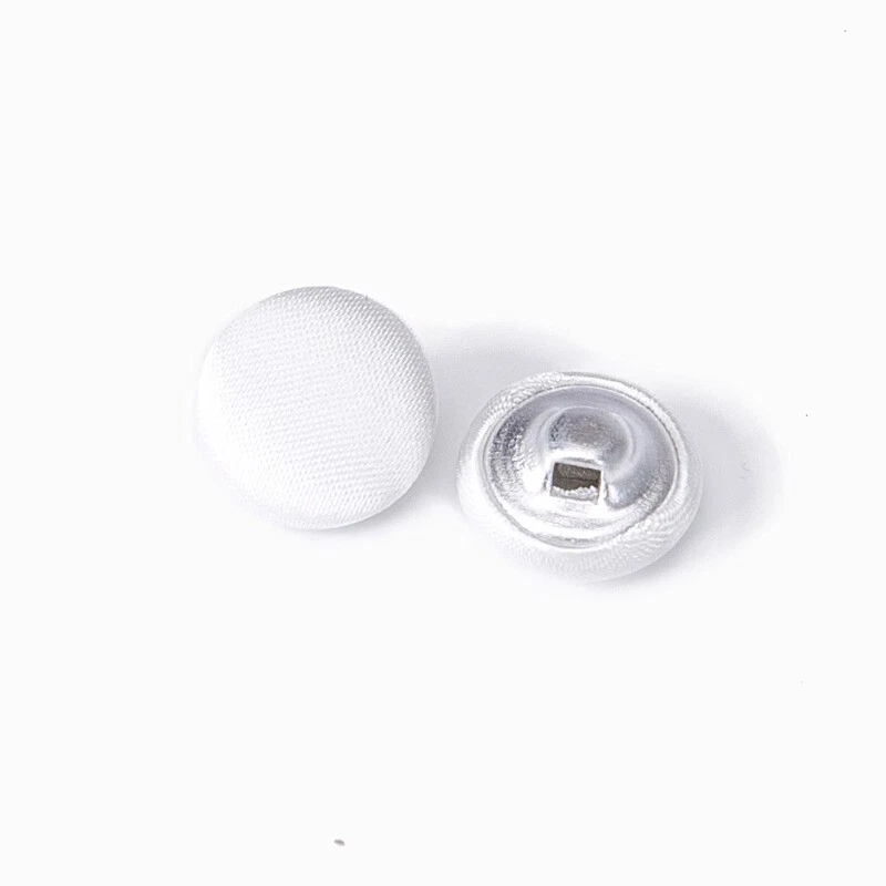 50pcs Fabric Satin Cloth Covered Buttons with Shank Clothes Sewing DIY Crafts - Image 4 of 4