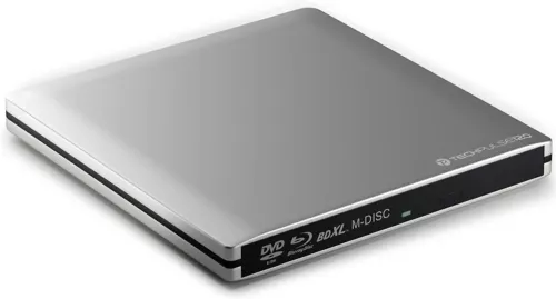 techPulse120 externer USB 3.0 Blu-Ray M-Disc BDXL DVD CD Brenner Burner Laufwerk
