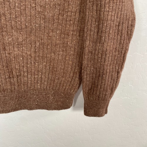 Vineyard Vines Sweater Mens Large Brown Wool Blend Pullover Roll Neck - Picture 3 of 8