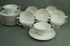 THOMAS 12 schöne alte Suppentassen 2tlg weiss 