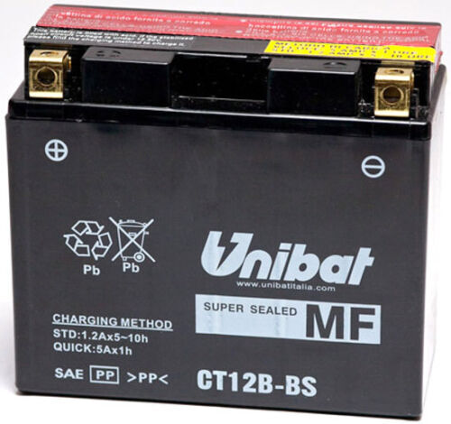 CT12B-BS BATTERIA MOTO UNIBAT 11AH 180A YUASA YT12A-BS **Spedizione Inclusa!!**