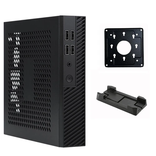 DX01 Mini ITX Computer Case Thin Quick Heat Dissipation PC Case Supporting VESA