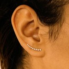 Diamant Ohr Stecker Crawler 14K 585er Gold 18 Brillanten 0,86ct VS G-H
