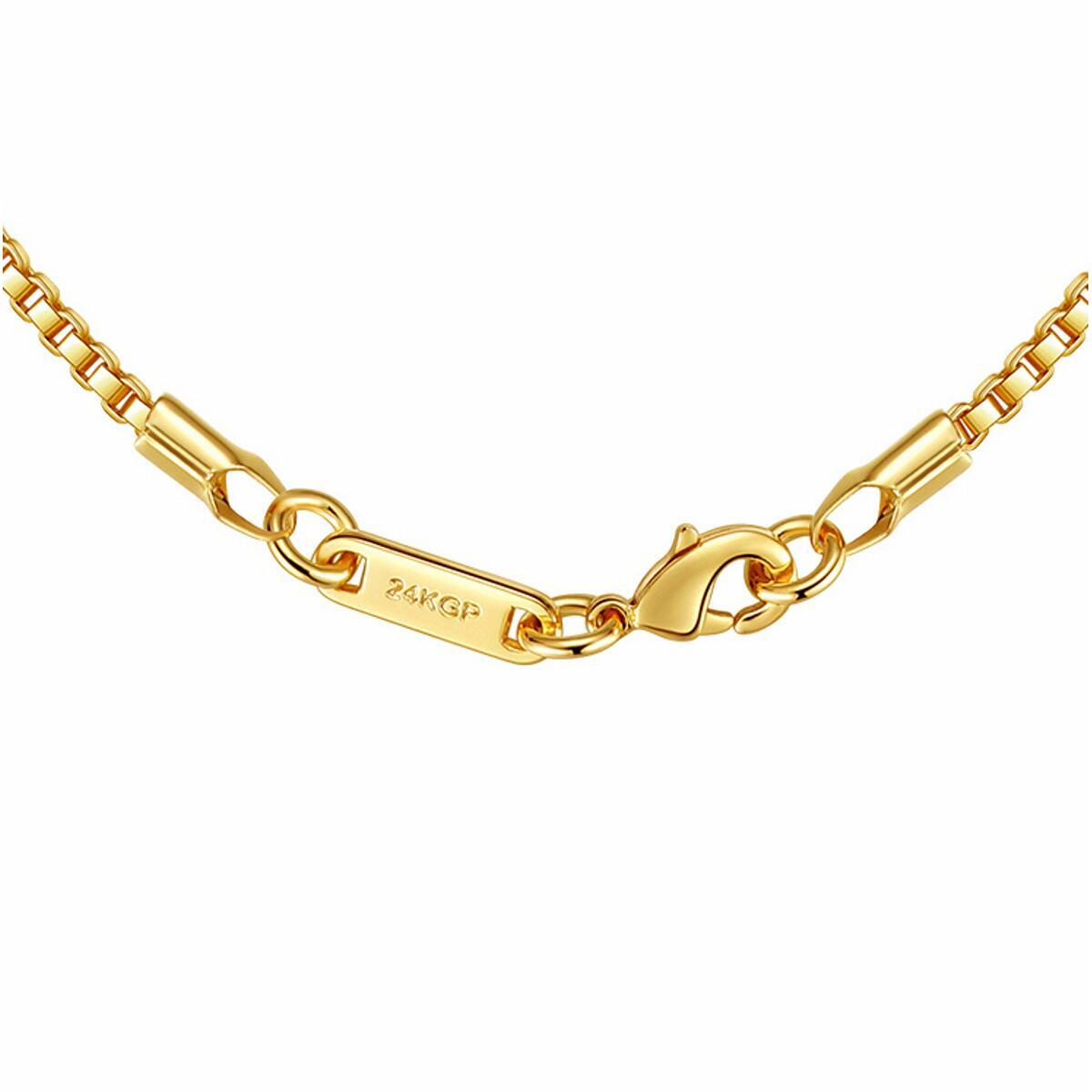 Venetian Chain Gold Plated 24 Karat Light Gold For Women And Men