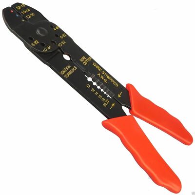 CRIMP- & SCHNEIDEWERKZEUG KABEL DRAHT ABISOLIERZANGE ELEKTRISCHE CRIMPER SCHNEIDER NEU
