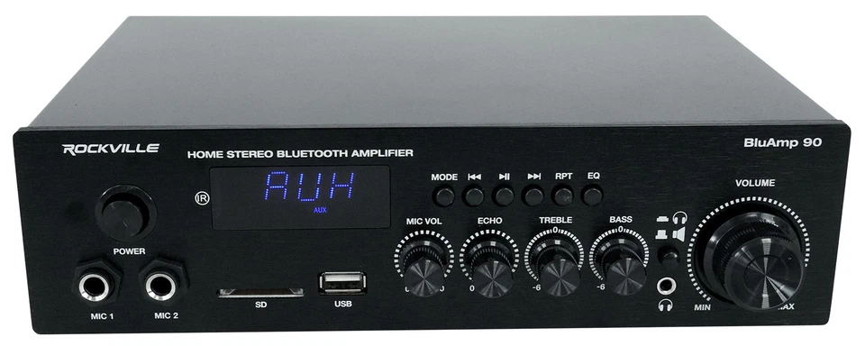 Rockville BLUAMP 90 Home Stereo Bluetooth Receiver Amp w/Mic+Phono+HDMI Input - Image 2 of 4