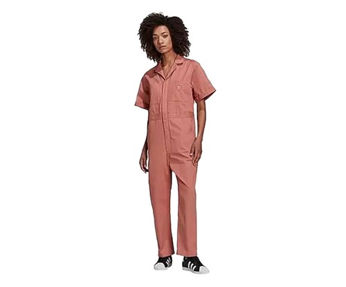 adidas originals bellista lace insert jumpsuit in black
