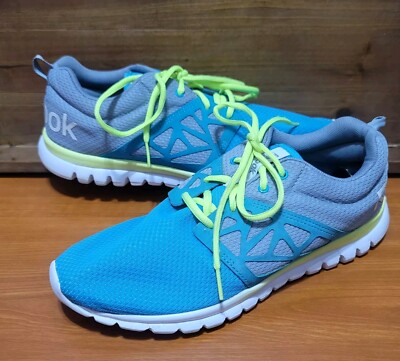 Reebok Blue Green Womans Sublite Running Shoes Sz 9