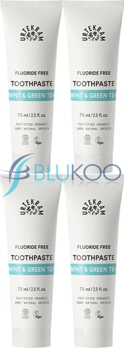 Urtekram Organic Mint with Green Tea Toothpaste - 75ml (Pack of 4)