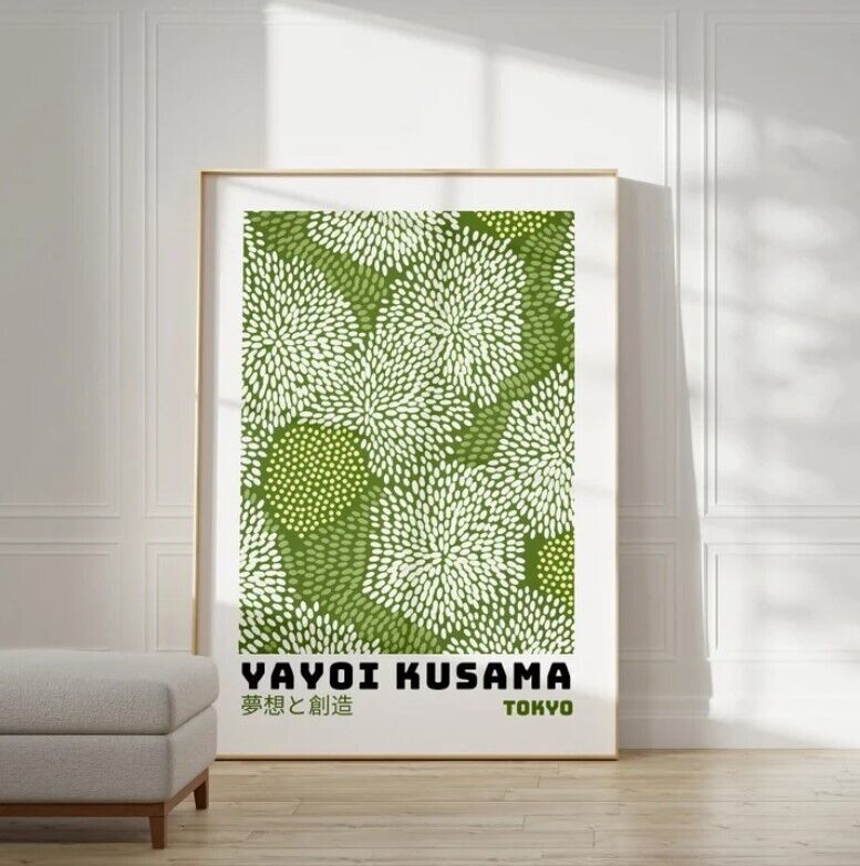 Yayoi Kusama Poster Abstract Yayoi Kusama Print as Japanese Wall Art