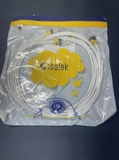 2 Pack. Slim Cat 6 Patch Cable 28 AWG Unshielded PVC white 5 Ft Fast US Shipping