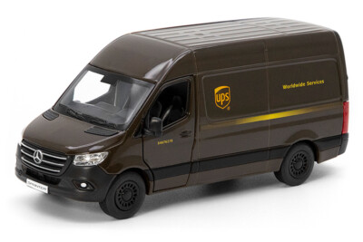 5'' UPS Mercedes Benz Sprinter Diecast Model Toy Car Delivery Van 1:48 Kinsmart