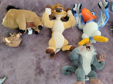 Vintage 1990s Authentic Lion King Mattel Plush with Vinyl Head Lot Of 4 Rare