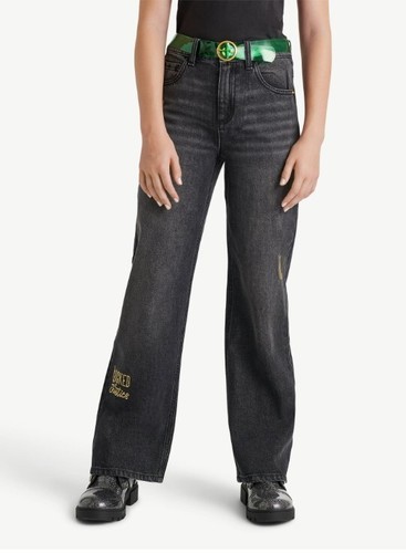 Wicked X Justice Girls Soft Stretchy Comfy Baggy Jeans Sz 10 - Picture 10 of 10