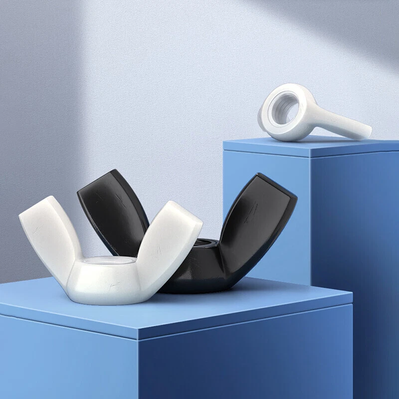 Flügelmuttern DIN 315 Nylon-Kunststoff Muttern Flügelmutter M4 M5 M6 M8 M10 M12 - Bild 2 von 4