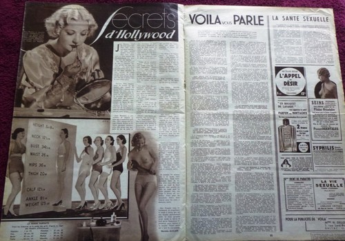 JEAN HARLOW COVER for Voila Secrets (5/7/36) movies Hollywood secrets pre-war - Imagen 3 de 4