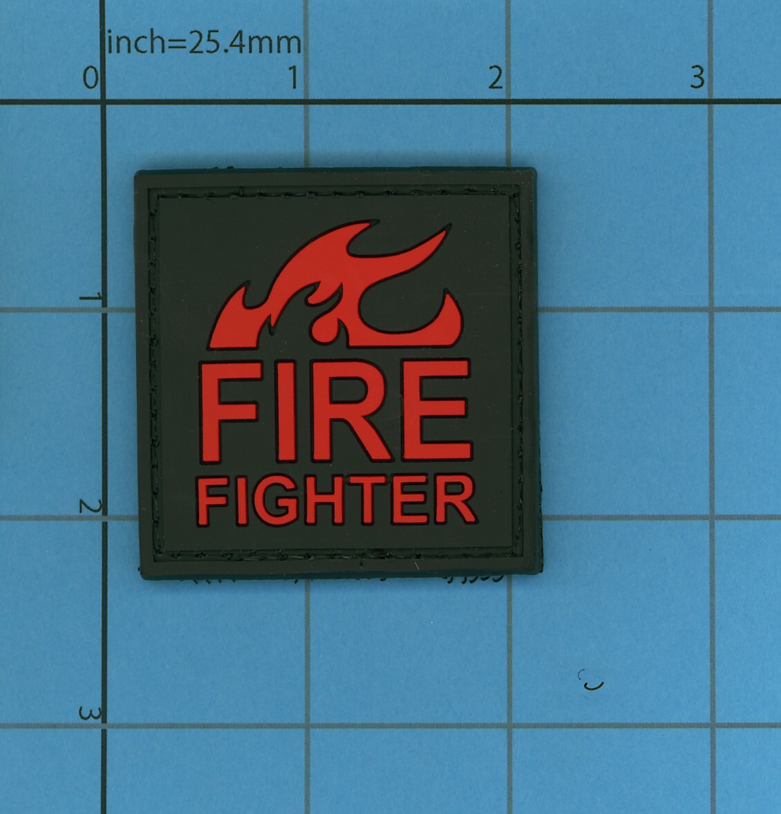 PVC FIRE PATCH FIREFIGHTER MILITARY HOT RED FLAME TACTICAL SAFETY BURN