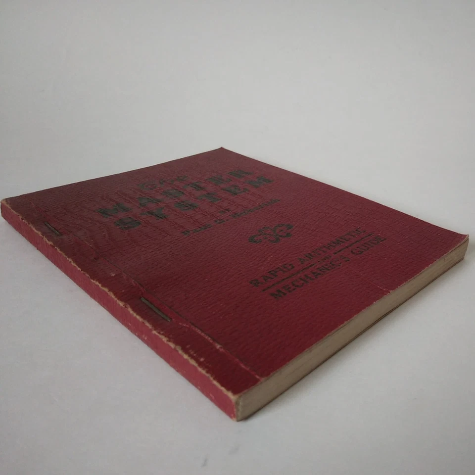 1924 "The Master System" Paul G. Huberich, Rapid Arithmetic & Mechanics Guide SC Foto 4 de 4