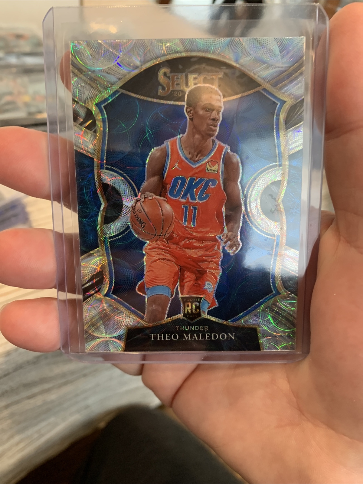 2020-21 Panini Select #94 Theo Maledon Concourse SILVER SCOPE PRIZM Rookie RC SB