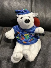 COCA-COLA Polar Bear Bean Bag Plush #0198 Nightshirt And Cap 1999