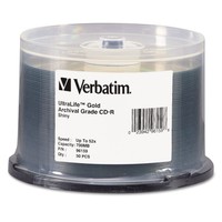 Verbatim Ultralife Gold Archival Grade Cd-r W/branded Surface 700mb 52x 50/pk on sale Verbatim Ultralife Gold Archival Grade Cd-r W/branded Surface 700mb 52x 50/pk on sale