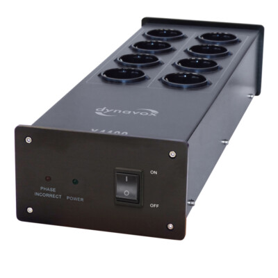 Dynavox X4100B Hifi Power Strip Black High-End Phase Marking Power Filter