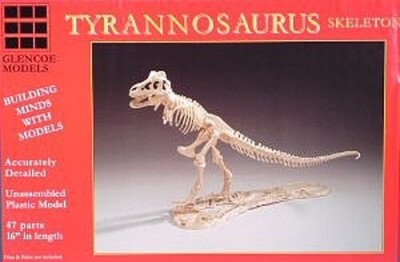 Glencoe Tyrannosaurus Skeleton (Re-Issue) - Plastic Model Dinosaur Kit - 1/25