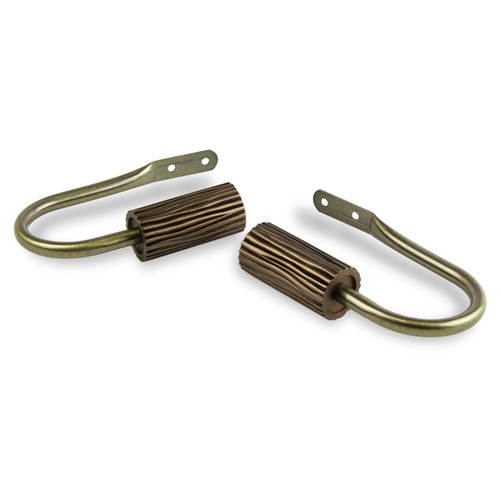 Pine Curtain Holdback Drapery Tieback Hooks (Set of 2) - 3 colors - Picture 5 of 7