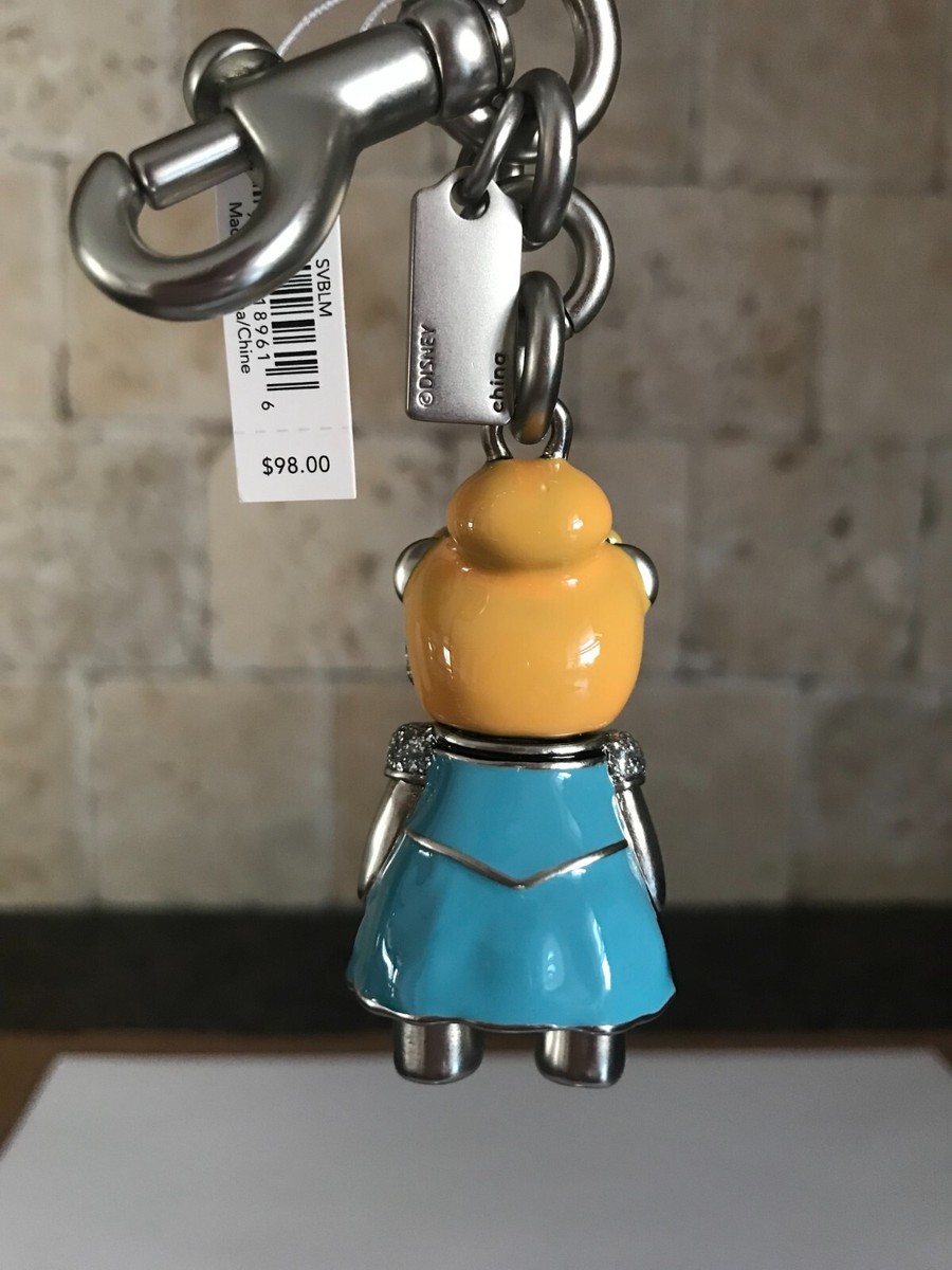 NEW COACH DISNEY CINDERELLA BEAR KEYCHAIN C0266 BAG CHARM 3D