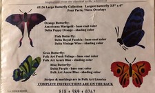 NEW Butterfly STENCIL -LA Stencilworks Set of 4 different Butterfly -wall decor