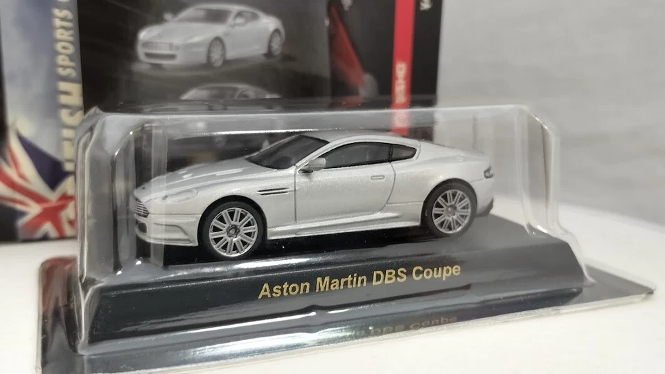 KYOSHO 1/64 Aston Martin DBS cupé plateado diecast modelo de coche Foto 2 de 4