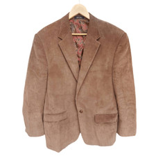 Lauren Ralph Lauren 100 Cotton Brown Corduroy Paisley Lining Blazer Sport Coat