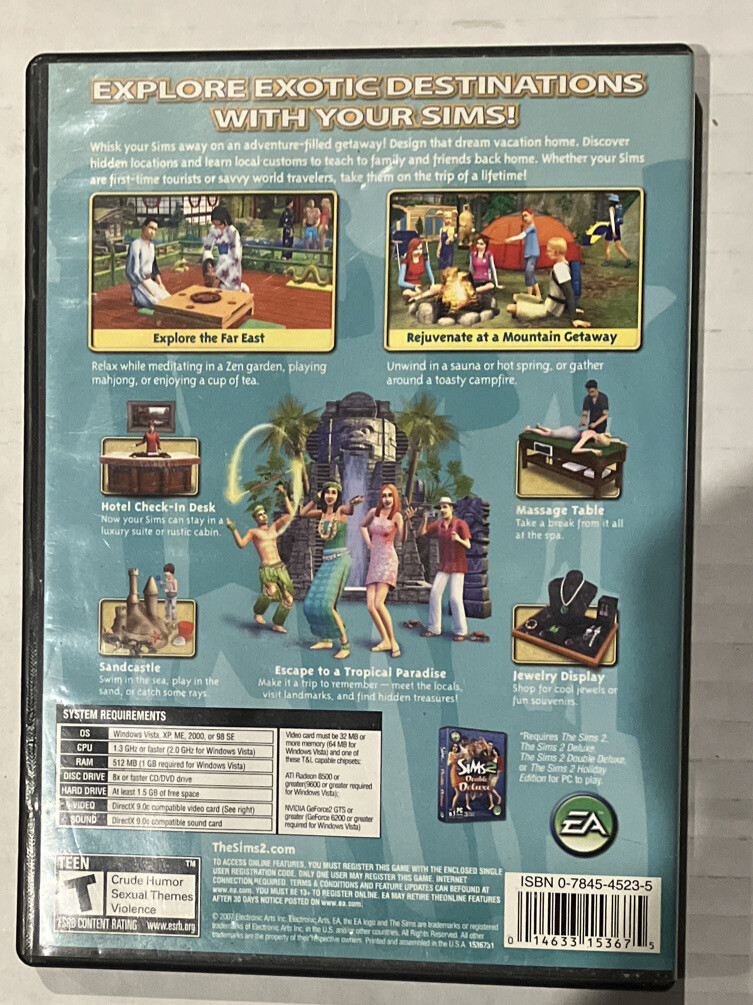 The Sims 2: Bon Voyage - PC CD-Rom [Expansion Pack] 2 Discs