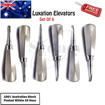 Surgical Tooth Loosening Luxation Elevators Straight Curved Pointed Root