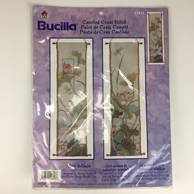 Buccilla Counted Cross Stitch Asian Bellpulls Floral Garden Flowers Nancy Rossi