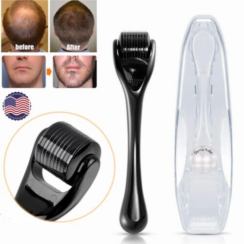 Rodillo Derma Barba Para Pérdida De Cabello Crecimiento Barba Titanio Envío Rápido Foto 2 de 3