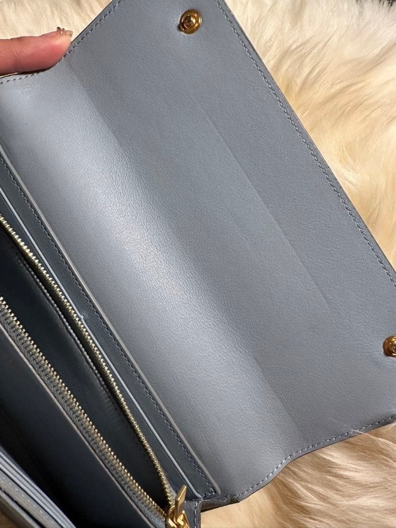 Celine Large Flap Multi Function Long Wallet Leat… - image 4