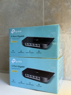 TP-Link 5-Port Gigabit TL-SG1005D Pack Of 2 Brand New Desktop Switch