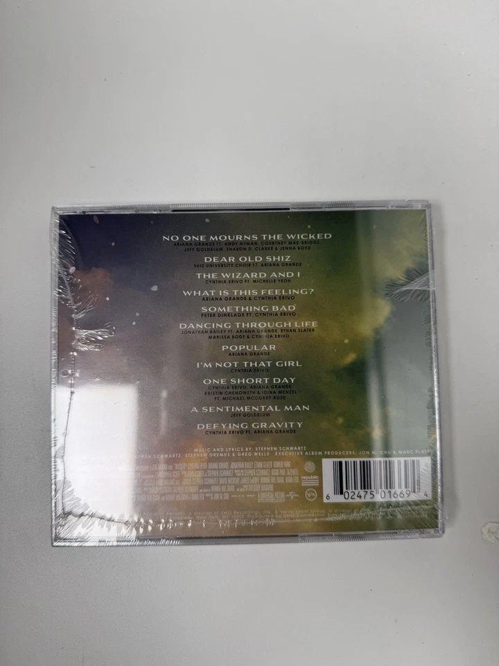 Wicked: The Soundtrack CD SIGNED by Ariana Grande & Cynthia Erivo (RARE) Sealed - Imagem 2 de 2